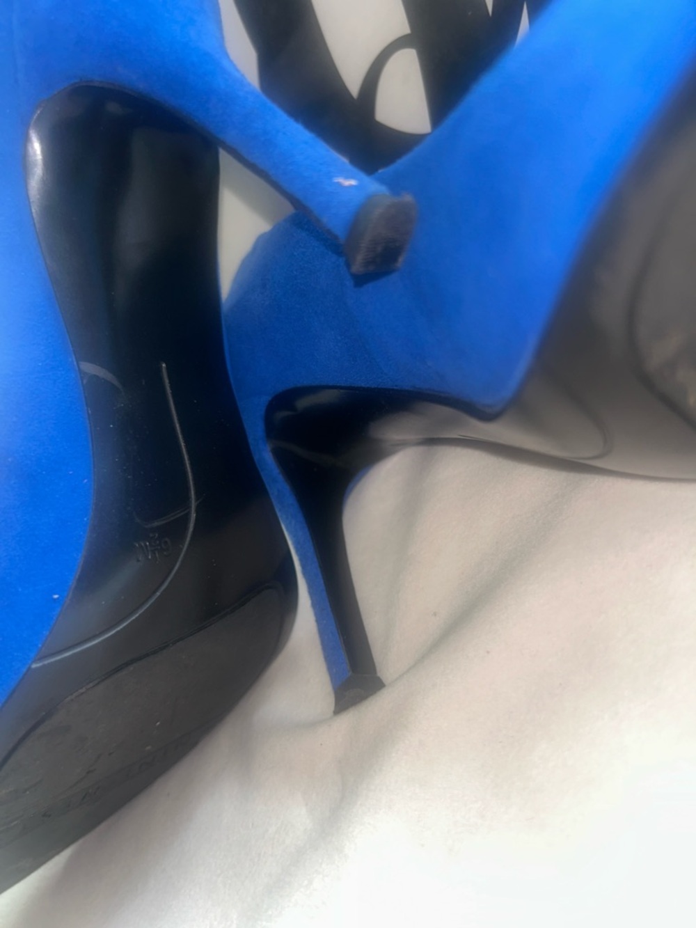 Nine West Cobalt Blue Pointed-Toe Suede Pumps - Picture 8 of 10